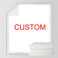 Custom Personalized 3D Printed Premium Sherpa Fleece Blanket