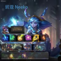 ทีม Mimeo Neeko ลีกของ Legends Jogo Keycaps Perfil OEM PBT ย้อม Chaves