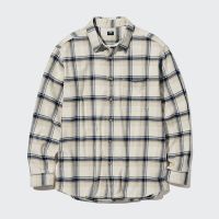 Uniqlo Original Mens and Womens Flannel Plaid Shirt Casual Plaid Shirt Thin Jacket 462404/462398