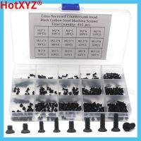 m2 m2.5 m3 Carbon Steel Computer Notebook Laptop Screws Kit Countersunk Flat Head Phillips Mini Screw Set 450pcs Nails  Screws Fasteners