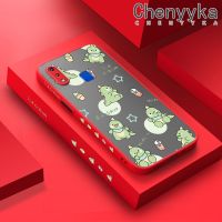 เคส Chenyyka สำหรับ VIVO Y91 Y91i Y95เคสโทรศัพท์ลายการ์ตูนไดโนเสาร์แฟชั่นน่ารักแบบบางฝ้าแข็งขอบสี่เหลี่ยมด้านข้างปลอกซิลิโคนเคสกันกระแทกป้องกันเลนส์กล้องคลุมทั้งหมด