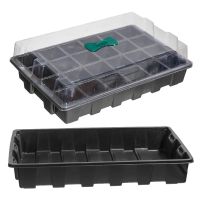 12/24 Holes Plastic Nursery Pots Planting Seed Tray Kit Cells Seed Tray Grow Box Seedling Starter Germination Garden Grow Box