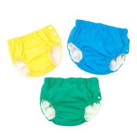 3PC Baby Swim Nappy Diaper Cover Waterproof Swimwear Cloth Nappies Swimming Trunks Pool Pants Infant Toddler Kids Panties