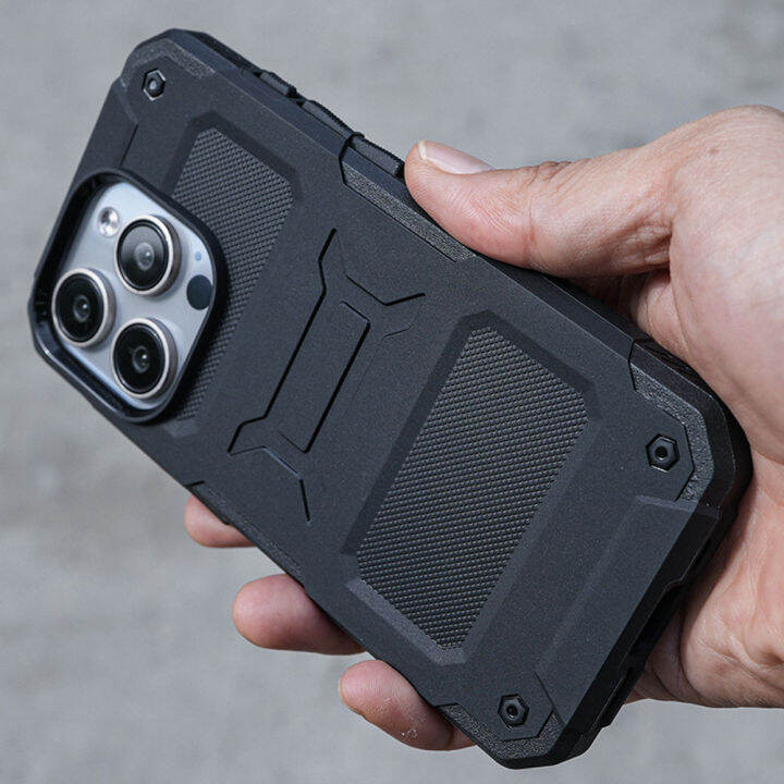FATBEAR Tactical Military Grade Armor Buffer Protective Shell Skin Case Cover for iPhone 15 Pro
