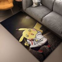 Pocket Monster Carpet Living Room Bedroom Area Carpet Bathroom Anti-slip Floor Mat Pikachu Door Mat Children Playing Carpet