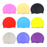 2022 New Swimming Cap Silicone Women Men Waterproof Plus Size Colorful Adult Long Hair Sports High Elastic Adults Swim Pool Hat Swim Caps