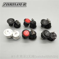 5Pcs KCD1-105 Diameter Small Round Boat Rocker Switch Black Mini Round Black White Red 2Pin 3Pin ON-OFF ON-OFF-ON Rocker Switch