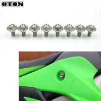 OTOM 8 Pcs รถจักรยานยนต์ Fairing Body Bolts Kit Fastener คลิปสกรูสำหรับ KAWASAKI KX 125 250 500 KX250F KX450F KLX 250R 450R