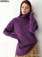 【hot】ﺴ  cashmere highneck thick oversize Sweater pullovers 2023 LOOSE sweater female Sleeve