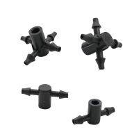 4 Cara 2-Cara Barb CONNECTOR Rumah Kaca Sistem Irigasi Tetes Air Splitter Taman Dripper Pipa Fittings 100 Pcs