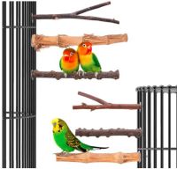 [COD] chewing toys bird wooden tree branches standing bars sticks bamboo platforms 6-piece set