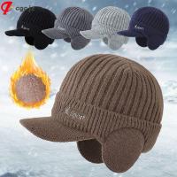 CGCJZ กลางแจ้ง สกี หมวกบีนนี่ หมวกเบสบอล ปั่นจักรยาน ที่ครอบหู ฤดูหนาวที่อบอุ่น หมวกไหมพรม หมวกปิดหู