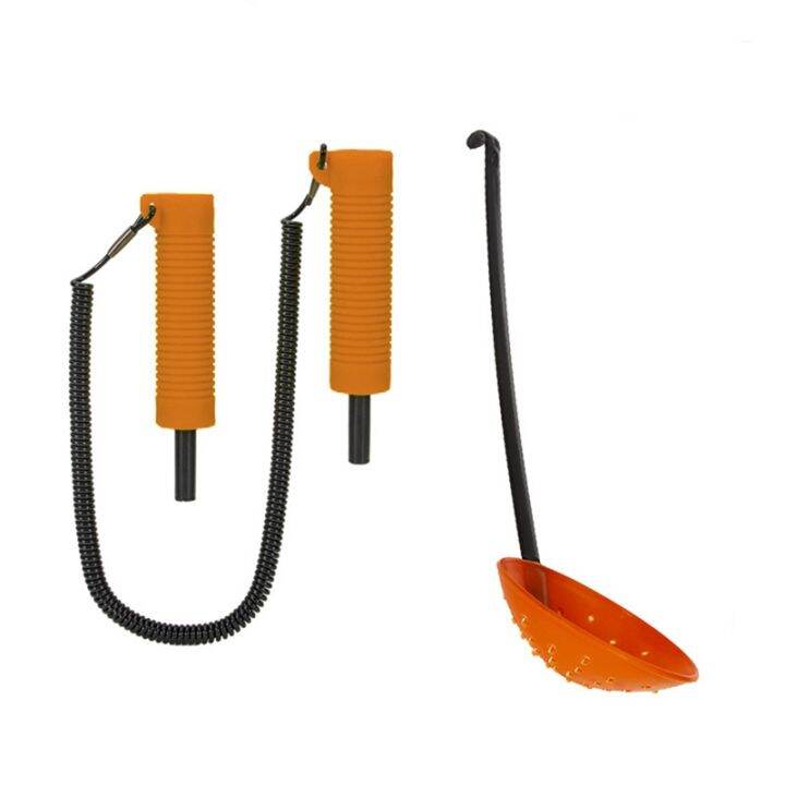 outdoor-ice-safety-kit-ice-fishing-scoop-scoop-with-whistle-and-shoe-covers-fishing-equipment