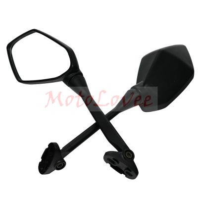 Motolovee Sport Bike Rear View Mirror For Honda CBR F4 HYOSUNG GT Kawasaki Ninja Long Rod Racing Motorcycle Mirrors