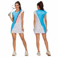 ▪☏◄ New Printing Tennis Dress Women With Shorts Badminton Tennis Skirt Fitness Shorts Skirt Female Golf Dress Suit Gym Workou