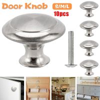 10pcs/set Round Cabinet Knobs Stainless Steel Wardrobe Drawer Knobs Kitchen Cupboard Pull Handles Furniture Hardware