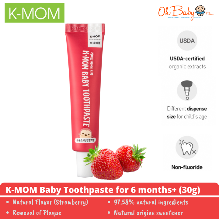 K MOM Non Fluoride/Low Fluoride/Fluoride Toothpaste for Babies & Kids