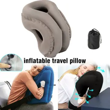 Pvc Inflatable Travel Sleeping Pillow Portable Cushion Neck Pillow Resting  Pillow On Airplane Car Bus Pillow Head Support Pillow