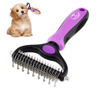 Hair Removal Comb for Dogs Cat Detangler Fur Trimming Dematting Deshedding Brush Grooming Tool One/Double Side Comb