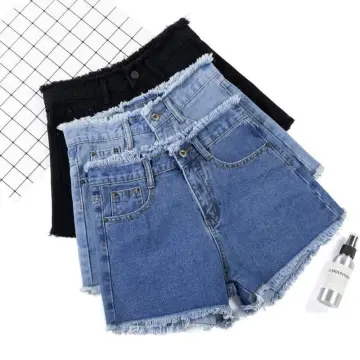 Women's High-Waist Raw Edge Bodycon Hot Pants Fashion Short Jeans - China  Pants and Trouser price