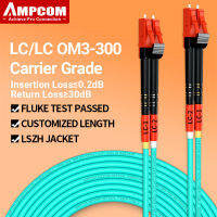 AMPCOM OM3สายเคเบิลใยแก้วนำแสง LC-LC SC-SC LC-SC UPC 50/125มัลติเพล็กซ์ LSZH ไฟเบอร์ออปติกแพทช์เคเบิ้ลไฟเบอร์ออปติกจัมเปอร์สนับสนุนการปรับแต่ง