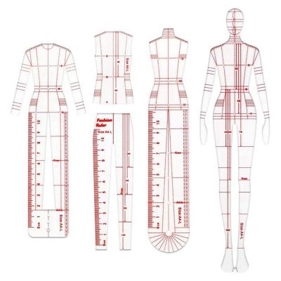 Fashion Illustration Rulers Sketching Templates Ruler Sewing Humanoid Patterns Design Clothing Measuring