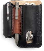 กระเป๋าหนัง แท้พกพาอเนกประสงค์ Made in USA Leather EDC Pouch | Leather Multitool Sheath/Holster for Men | Belt Clip/Pocket Organizer for Leatherman, Gerber &amp; SOG Multitools | Knife/Multi Tool &amp; Flashlight &amp; Pen Holder