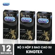 HCMCOMBO 3 Hộp Bao Cao Su Durex Kingtex 12s - CHE TÊN SP KHI GIAO HÀNG