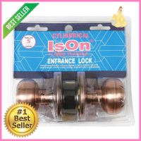 ลูกบิดทั่วไป ISON 8927 AC หัวจัน สีทองแดงรมดำISON 8927 AC ANTIQUE COPPER ENTRANCE KNOB **ของแท้100%**