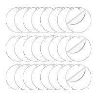 10/20/30 Pieces Acrylic Round Ornaments Blanks Clear Circles Disc with Hole Acrylics Blank for Keychain Craft and DIY Projects