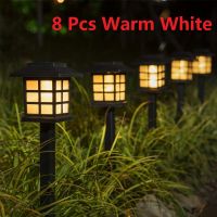 8Pcslot Solar Lantern Lawn Lamp Waterproof Retro Palace Lantern Hot Sale Garden Solar Lights Street Pathway Underground Light