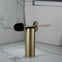 △⊕ Brushed Gold Bathroom Toilet Brush Holder Set 304 Stainless Steel Durable Style Black Bathroom Hardware Clealing Tools Rack