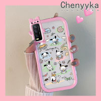 เคส Chenyyka สำหรับ VIVO Y20 Y20i Y20s Y12s Y20 2021 Y11s Y12A Y20T Y20S ม. Y20S เคสรูปการ์ตูนน่ารัก Pochacco ลูกสุนัขใหม่นุ่มใสเคสมือถือสร้างสรรค์เลนส์กล้องถ่ายรูปปิศาจน้อยเคสป้องกันเคสซิลิโคนกันกระแทกแบบใส