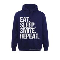 Eat Sleep Smite Repeat RPG Roleplaying Sweats Mens Funky Comics Hoodies Fall Sweatshirts Cozy Long Sleeve Clothes