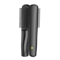 Negative Ion Straight Hair Comb Dry Hair Brush Straightener Ceramic Heating Straight Curly Hot Air Hairstyle Tool