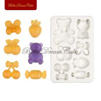 Mini Bear Candy Cherry Design Silicone Mold 3D Chocolate Fondant Cupcake Pop Mould DIY Clay Model Cake Decorating Tools Bakeware