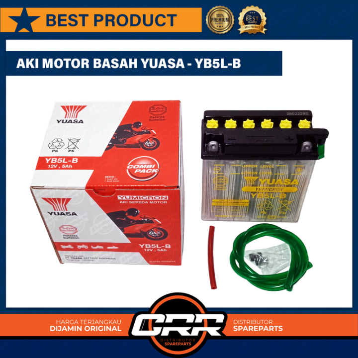 Aki Motor Yuasa YB5L-B Aki Basah | Lazada Indonesia