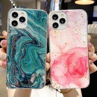 Luxury Marble Glitter Phone Case For 11 12 Pro Max XS X XR 7 8 plus SE 2020 mini Shockproof Soft Silicone Cases Cover