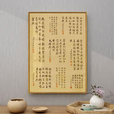 อักษรจีนดั้งเดิมผ้าใบวาดภาพ Gaozong รูปภาพศิลปะบนผนังแบบสแกนดิเนเวียพิมพ์ภาพวาดบนผืนผ้าใบตกแต่งห้องนั่งเล่นกรอบด้านในหรือไร้กรอบ1ชิ้น