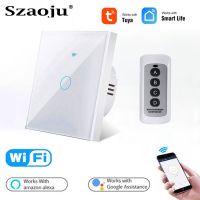 ☞ EU Wall Touch Sensor Wifi Switch Smart Light Switch 1/2/3 Gang No Neutral Wire Required Tuya Smart Life Home Alexa Voice Contro