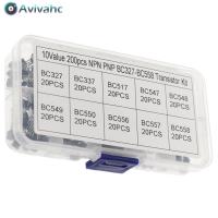 200ชิ้นชุดทรานซิสเตอร์ PNP NPN ถึง-92กล่องจัดประเภทชุดทรานซิสเตอร์ BC327 BC337 BC517 BC547 BC548 BC549 BC557 BC556 BC550