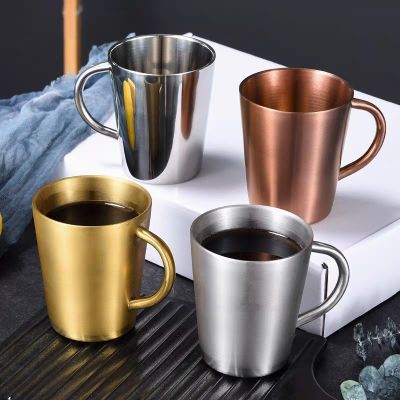 hotx【DT】 300ml Beer Cup Office Insulated Juice Drinking Mug with Handle Household Drinkware