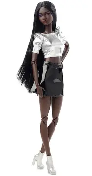 Barbie Signature Barbie Looks Doll (Brunette Wavy Hair, Curvy Body Type),  Fully Posable Fashion Doll, For Collectors - The Black Toy Store