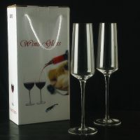 Handmade crystal champagne glass goblet wine 2 gift box set sparkling top