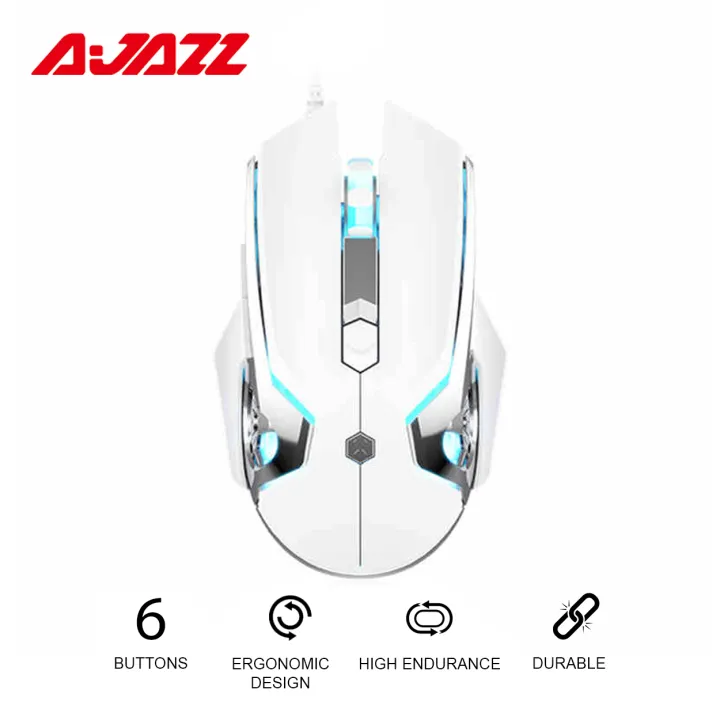 Ajazz AJ120 6 Buttons Programmable USB Wired Optical Gaming Mouse ...