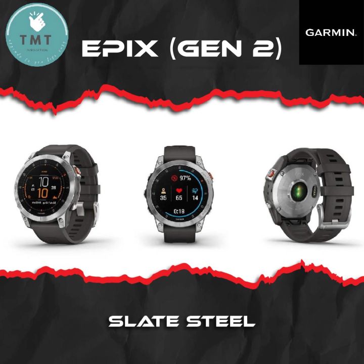 garmin-epix-gen-2-นาฬิกา-gps-มัลติสปอร์ตพรีเมี่ยม-จอสี-amoled-พร้อมระบบสัมผัส-ขนาดหน้าจอ-47mm-รับประกันศูนย์ไทย-1ปี