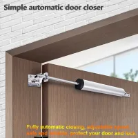 ♧ 90-degree automatic spring door closer positioning furniture silent closing device buffer force adjustable safety device