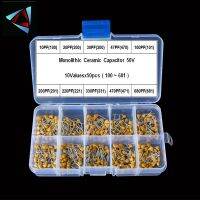 【CW】 500pcs 10Valuesx50 10PF 680PF (100 681) Multilayer/Monolithic Capacitors Assorted With Storage