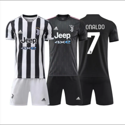 FOB608 Juventus Jersey 2120 Home and Away No. 7 Cristiano Ronaldo No. 10 Dybala ผู้ใหญ่เด็กเกมชุดฟุตบอลที่กำหนดเอง