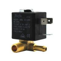 Jiayin JYZ-4P Normally Closed 3mm N/C 2/2 Way AC 230V G1/8 6Bar Brass Steam Air Generator Water Solenoid Valve Coffee Makers